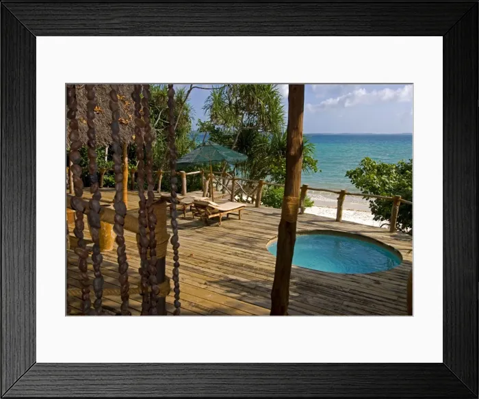 Framed Print : Suite 15, Fundu Lagoon Resort, Pemba Island, Zanzibar, East Africa
