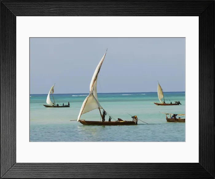 Framed Print : Traditional Arab dhows, Zanzibar Framed Print : Traditional Arab dhows, Zanzibar