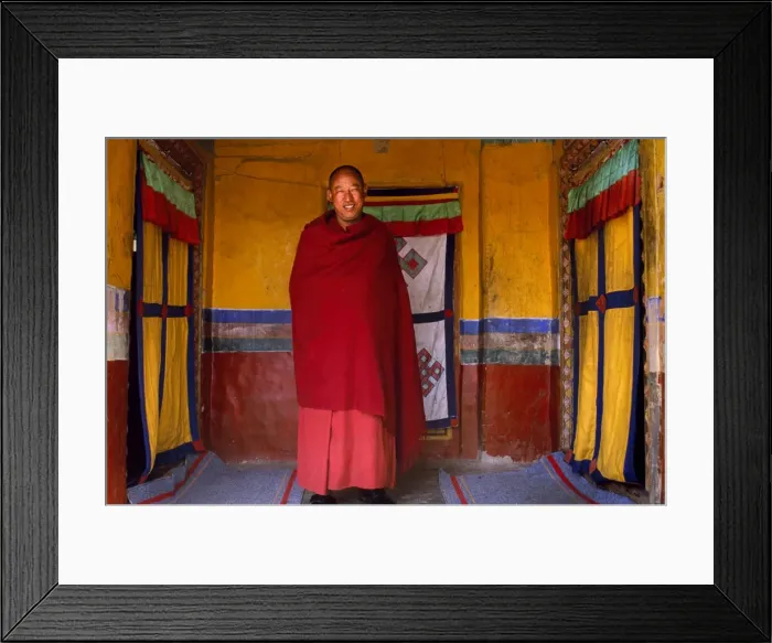 Framed Print : Buddhist monk, Ganden Monastery Framed Print : Buddhist monk, Ganden Monastery