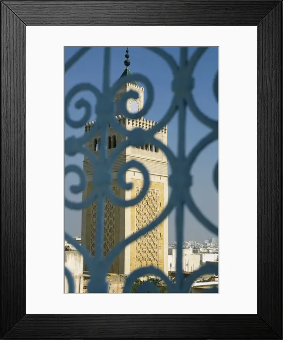 Framed Print : View of the 19th century minaret of the Great Mosque Framed Print : View of the 19th century minaret of the Great Mosque