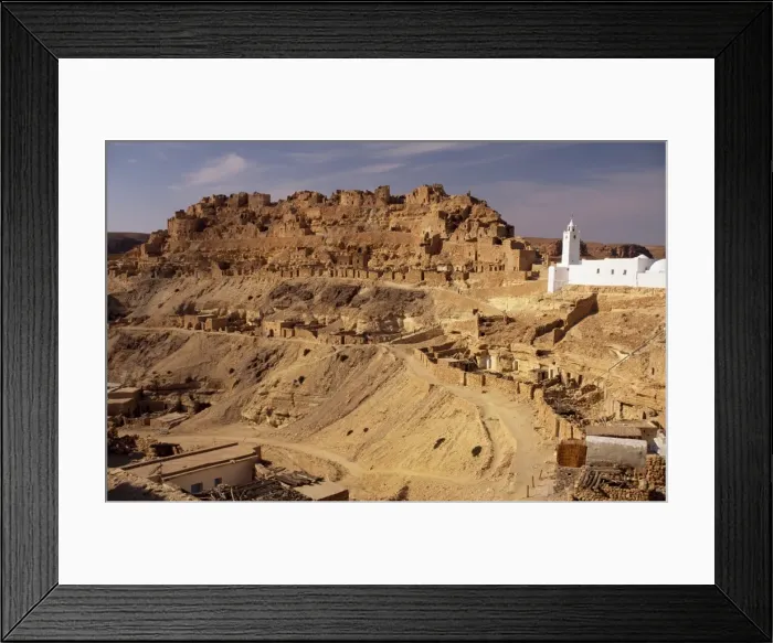 Framed Print : The abandoned Berber village of Guermessa Framed Print : The abandoned Berber village of Guermessa