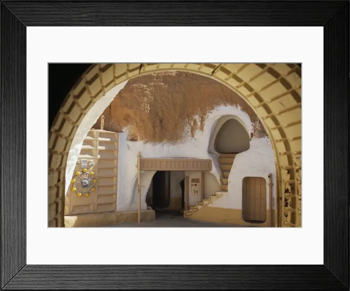 Framed Print : Matmata, once a troglodyte pit-homes