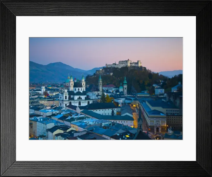 Framed Print : Alt Stadt and Hohensalzburg Fortress, Salzburg, Austria Framed Print : Alt Stadt and Hohensalzburg Fortress, Salzburg, Austria