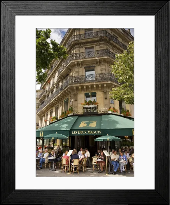 Framed Print : Les Deux Magots Restaurant, Paris, France Framed Print : Les Deux Magots Restaurant, Paris, France