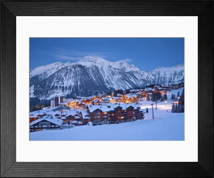 Framed Print : Courchevel 1850 ski resort in the Three Valleys, Les Trois Vallees, Savoie Framed Print : Courchevel 1850 ski resort in the Three Valleys, Les Trois Vallees, Savoie
