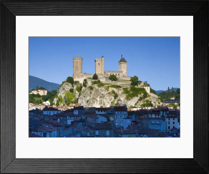 Framed Print : Foix Castle, Foix, Ariege, Ariege, Midi-Pyrenees, France Framed Print : Foix Castle, Foix, Ariege, Ariege, Midi-Pyrenees, France