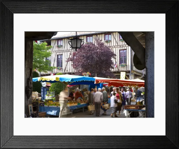 Framed Print : Market Day, Mirepoix, Ariege, Midi-Pyrenees, France Framed Print : Market Day, Mirepoix, Ariege, Midi-Pyrenees, France