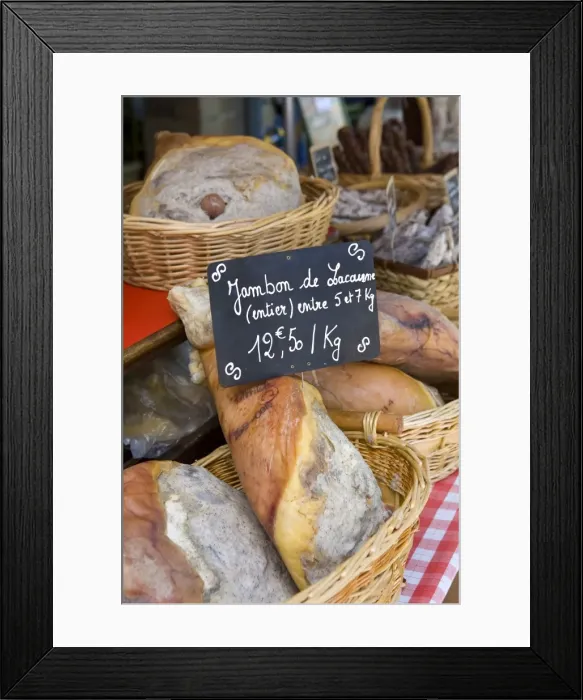 Framed Print : Local Produce at Market Day, Mirepoix, Ariege, Pyrenees, France Framed Print : Local Produce at Market Day, Mirepoix, Ariege, Pyrenees, France
