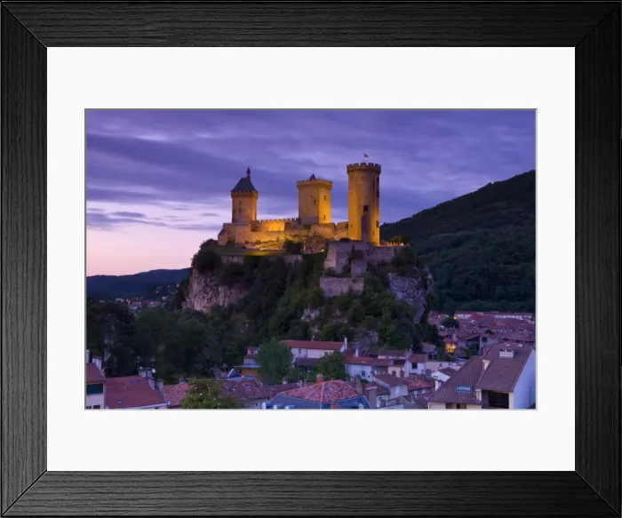 Framed Print : Foix Castle, Foix, Ariege, Midi-Pyrenees, France Framed Print : Foix Castle, Foix, Ariege, Midi-Pyrenees, France