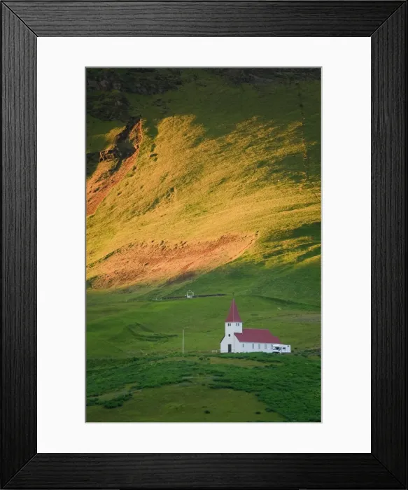 Framed Print : Vik historic church Framed Print : Vik historic church