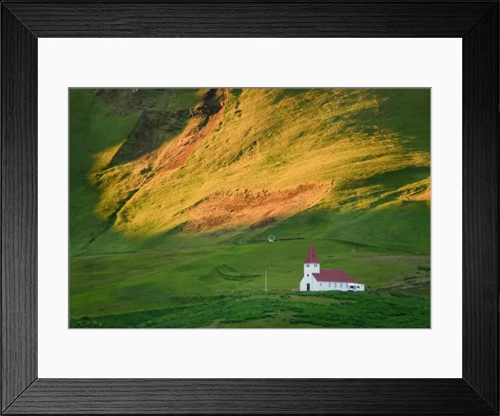 Framed Print : Vik historic church Framed Print : Vik historic church