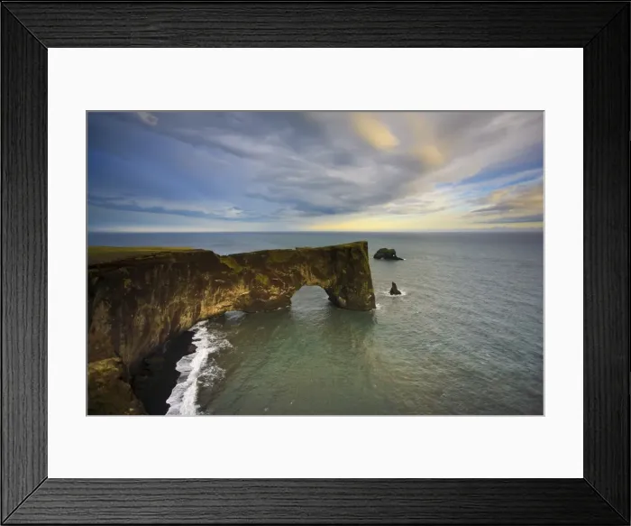 Framed Print : Rock Arch, Dyrholaey, South Coast, Iceland Framed Print : Rock Arch, Dyrholaey, South Coast, Iceland
