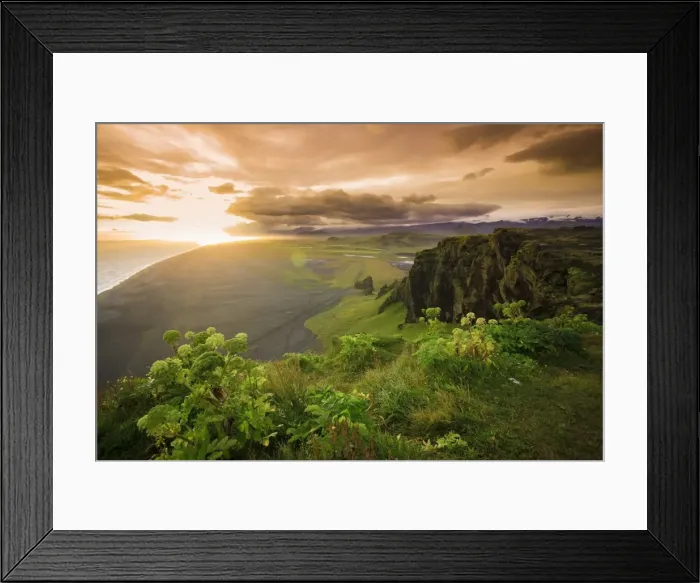 Framed Print : Black Sand Beach Framed Print : Black Sand Beach