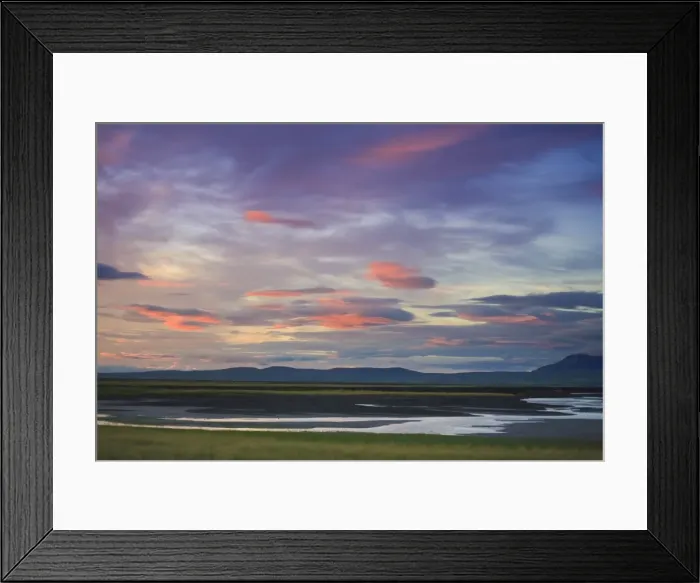 Framed Print : Sunset, Floi Nature Reserve, Southwest Iceland Framed Print : Sunset, Floi Nature Reserve, Southwest Iceland