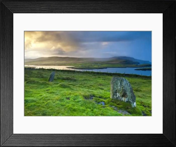 Framed Print : Standing Stones near Portmagee, Valentia Island, Co Kerry, Ireland