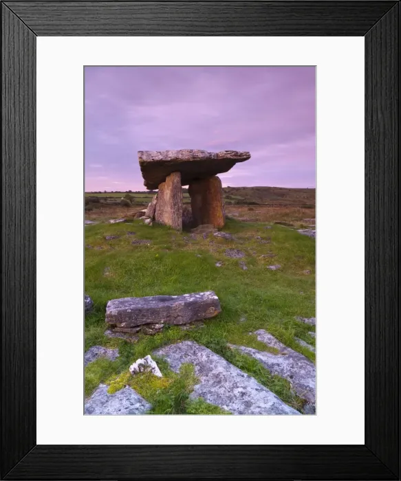 Framed Print : Poulnabrone Dolmen, The Burren, Co. Clare, Ireland Framed Print : Poulnabrone Dolmen, The Burren, Co. Clare, Ireland