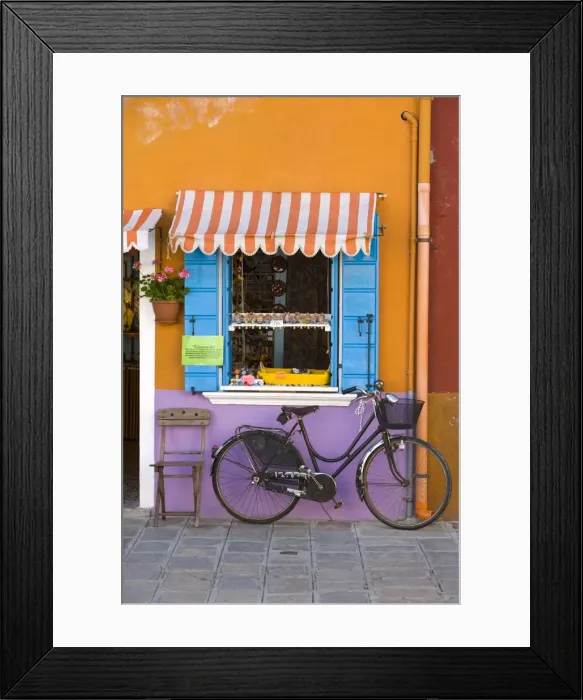 Framed Print : Shop Front, Burano, Venice, Italy, PR
