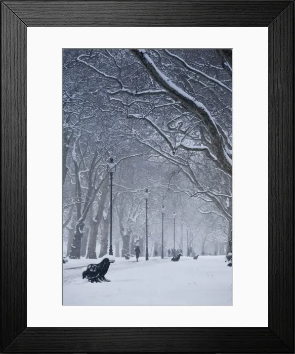 Framed Print : Hyde Park Snow Scene, London, England, UK Framed Print : Hyde Park Snow Scene, London, England, UK