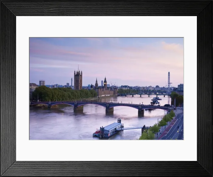 Framed Print : Houses of Parliament and River Thames, London, England, UK Framed Print : Houses of Parliament and River Thames, London, England, UK