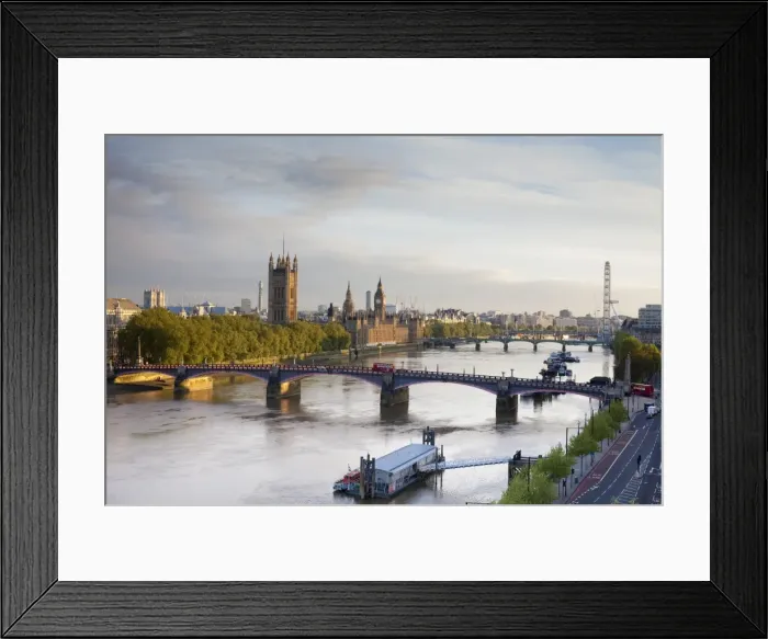 Framed Print : Houses of Parliament and River Thames, London, England, UK Framed Print : Houses of Parliament and River Thames, London, England, UK