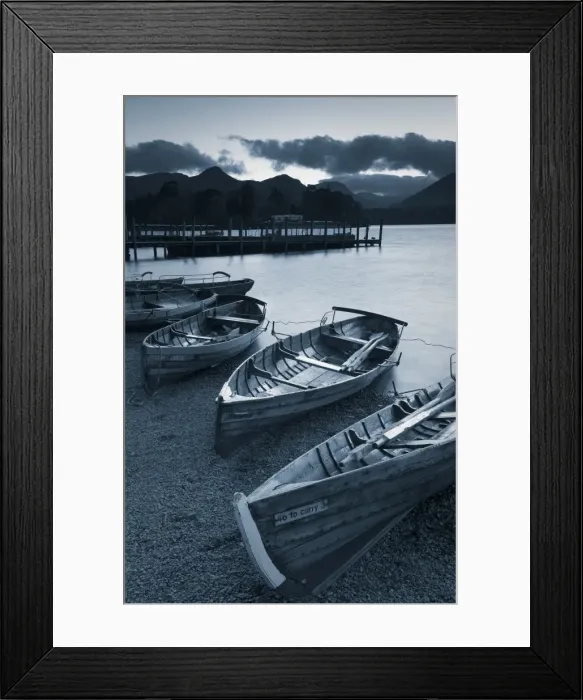Framed Print : Rowing Boats, Derwent Water, Lake District, Cumbria, UK Framed Print : Rowing Boats, Derwent Water, Lake District, Cumbria, UK