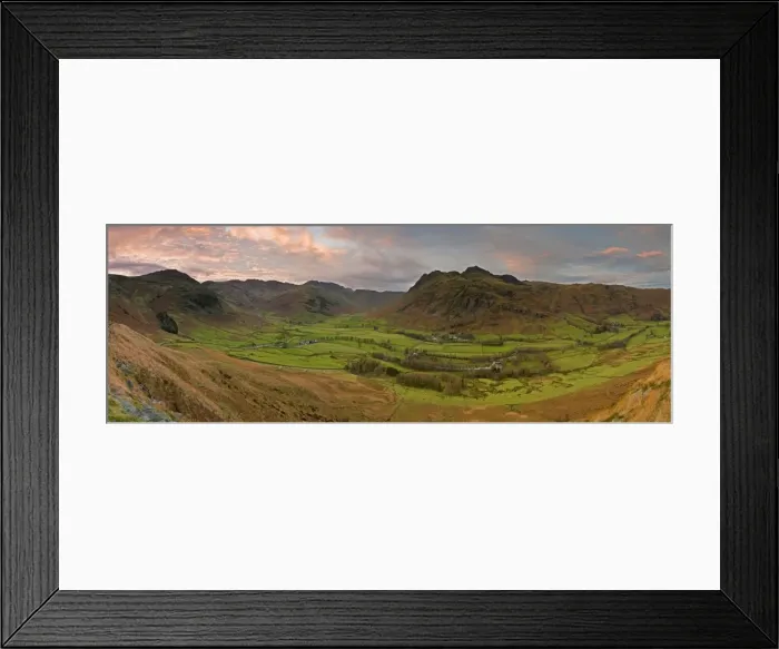 Framed Print : Langdale Pikes from Side Pike, Lake District, Cumbria, England Framed Print : Langdale Pikes from Side Pike, Lake District, Cumbria, England