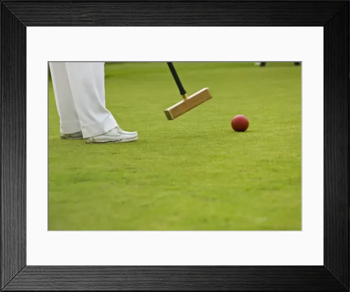 Framed Print : Playing croquet Framed Print : Playing croquet