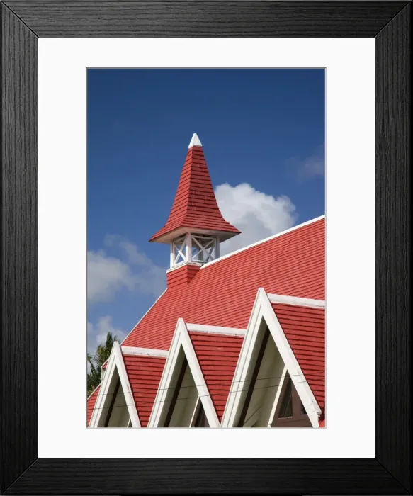 Framed Print : Mauritius, North Mauritius, Cap Maleureux church Framed Print : Mauritius, North Mauritius, Cap Maleureux church