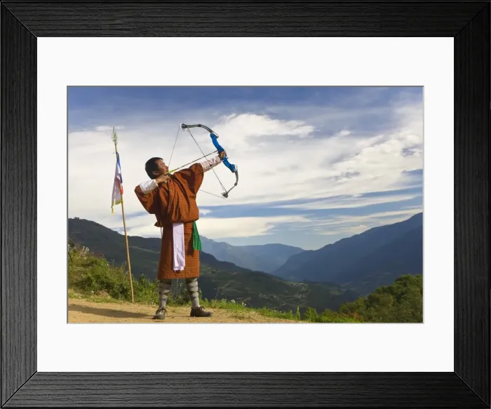Framed Print : Archery competition, Bumthang, Bhutan