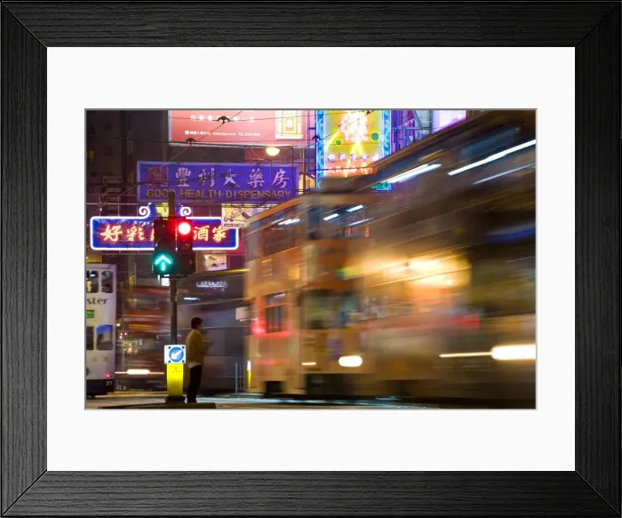 Framed Print : China, Hong Kong, Trams Framed Print : China, Hong Kong, Trams