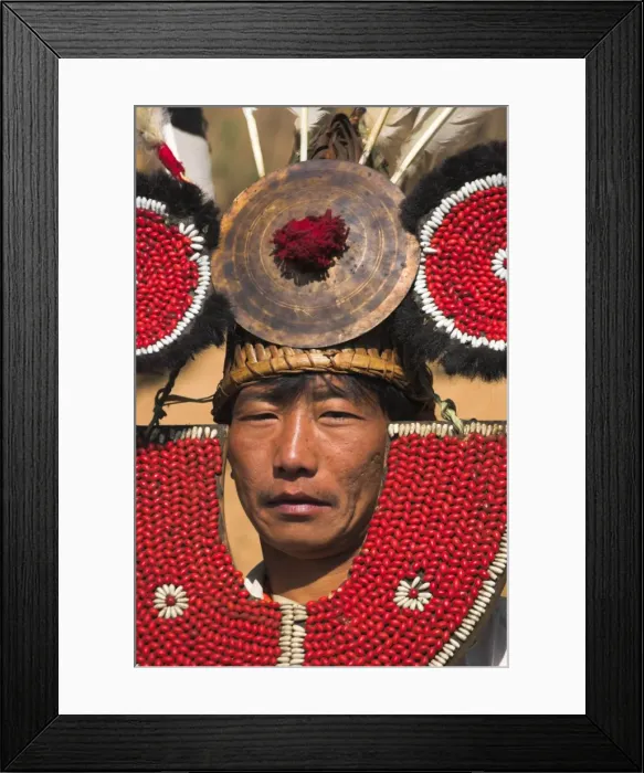 Framed Print : Myanmar (Burma), Sagaing Region, Lahe village, Naga New Year Festival, Naga man Framed Print : Myanmar (Burma), Sagaing Region, Lahe village, Naga New Year Festival, Naga man