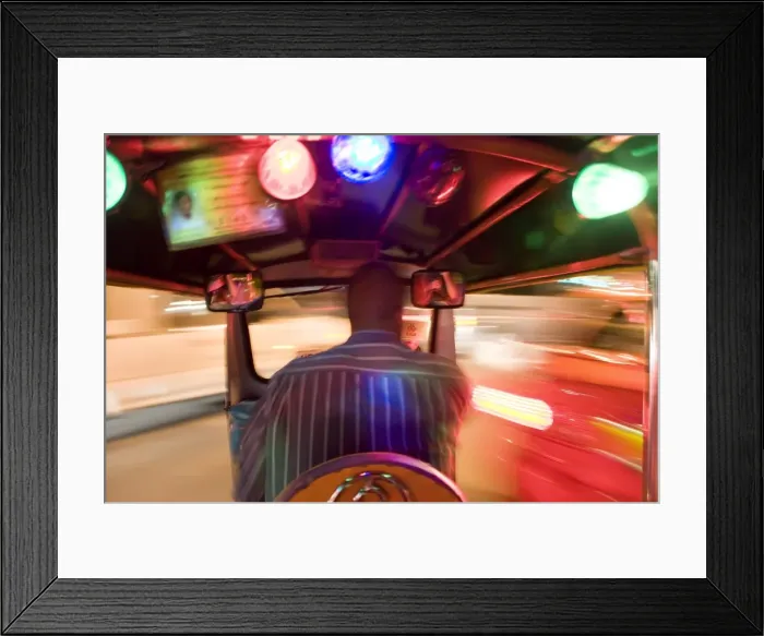 Framed Print : Tuk Tuk or auto rickshaw at night Framed Print : Tuk Tuk or auto rickshaw at night