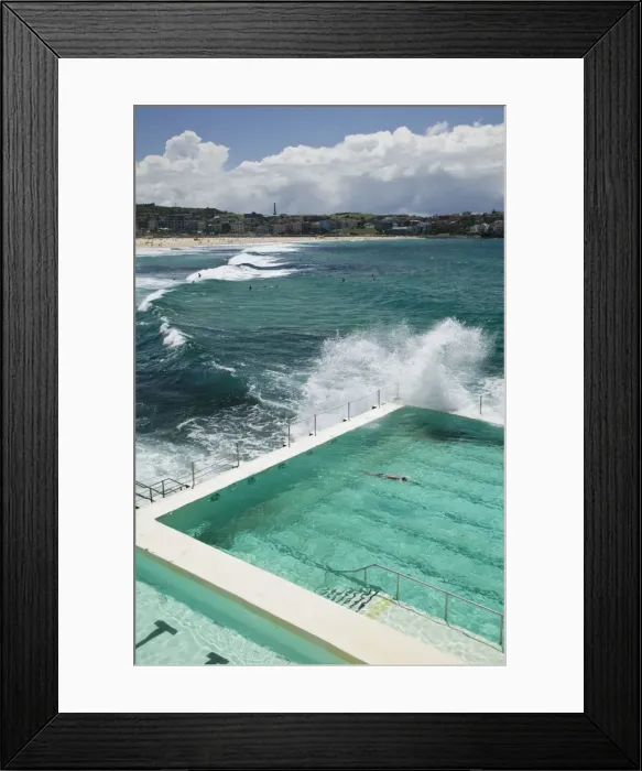 Framed Print : Australia, New South Wales, Sydney, Bondi Beach, Bondi Icebergs Swimming Club Pool Framed Print : Australia, New South Wales, Sydney, Bondi Beach, Bondi Icebergs Swimming Club Pool