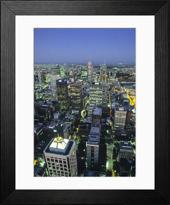 Framed Print : Skyline, Melbourne, Victoria, Australia Framed Print : Skyline, Melbourne, Victoria, Australia