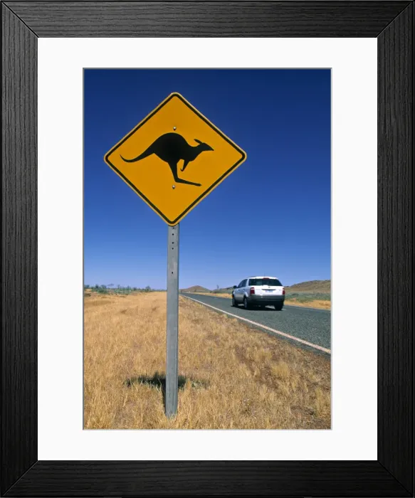 Framed Print : Road Sign, Western Australia Framed Print : Road Sign, Western Australia