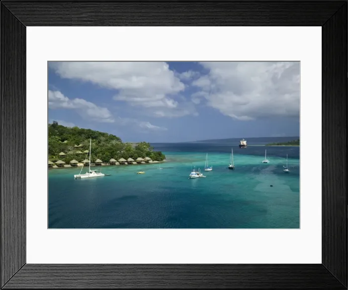 Framed Print : Vanuatu, Efate Island Port Vila, Aerial View of Vila Bay and Iririki Island Framed Print : Vanuatu, Efate Island Port Vila, Aerial View of Vila Bay and Iririki Island