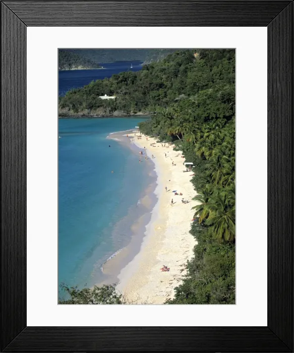Framed Print : Trunk Bay, St Framed Print : Trunk Bay, St