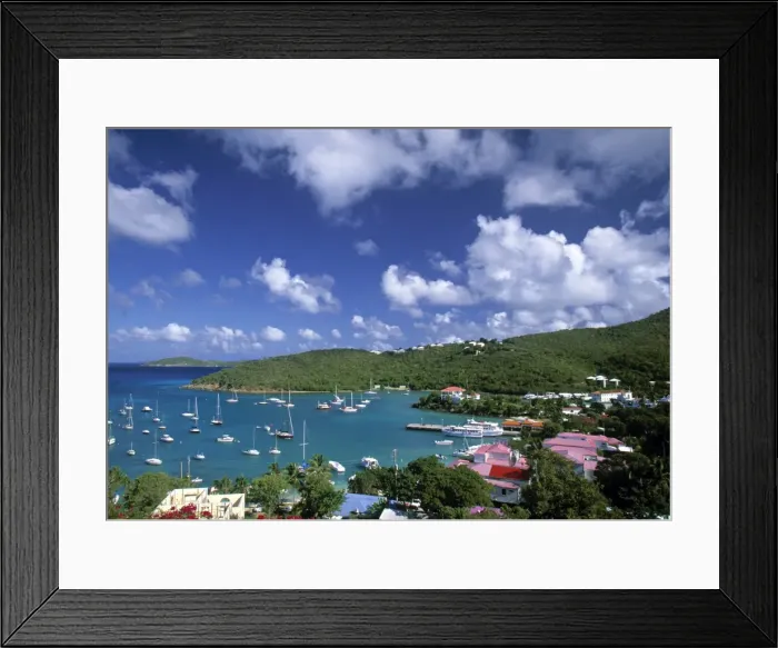 Framed Print : Cruz Bay, St. John, US Virgin Islands, Caribbean