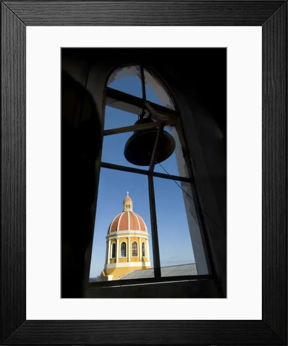 Framed Print : Nicaragua, Granada, Cathedral of Granada, Bell Tower