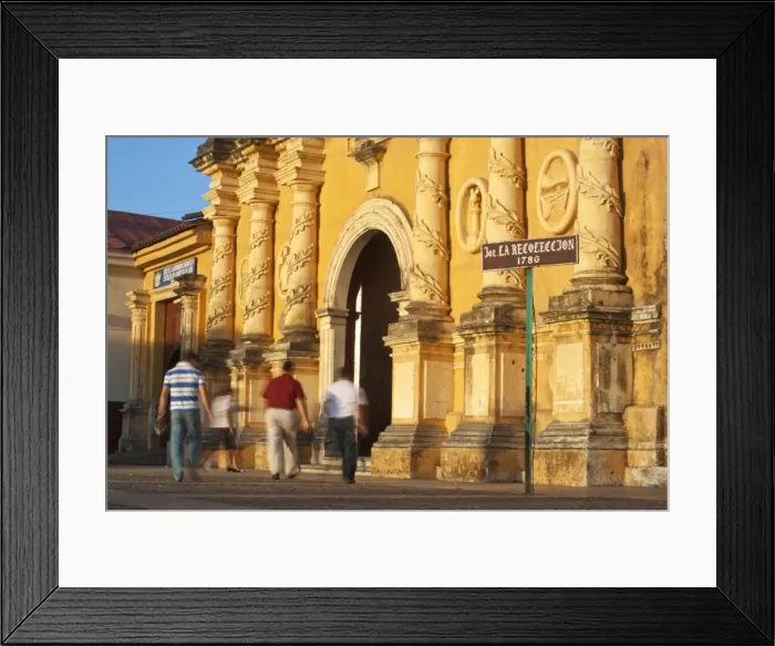 Framed Print : Nicaragua, Leon, People entering Iglesia De La Recoleccion Framed Print : Nicaragua, Leon, People entering Iglesia De La Recoleccion