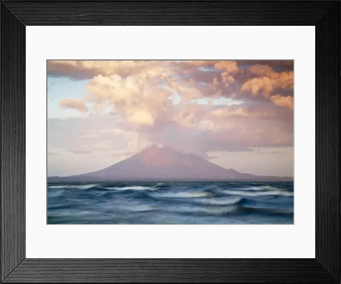 Framed Print : Nicaragua, View from San Jorge of Conception Volcanoe Framed Print : Nicaragua, View from San Jorge of Conception Volcanoe