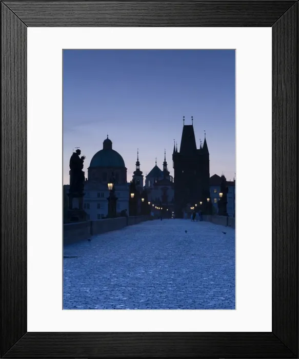 Framed Print : Old Town & Charles Bridge at Dawn, Prague, Czech Republic