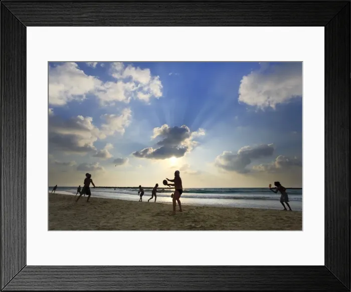 Framed Print : Beach, Tel Aviv, Israel Framed Print : Beach, Tel Aviv, Israel