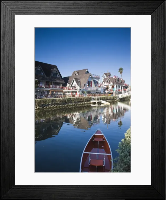 Framed Print : USA, California, Los Angeles, Venice, homes along Venice canals Framed Print : USA, California, Los Angeles, Venice, homes along Venice canals