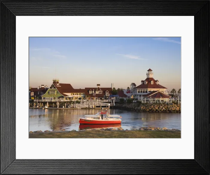 Framed Print : USA, California, Long Beach, Shoreline Village boardwalk Framed Print : USA, California, Long Beach, Shoreline Village boardwalk