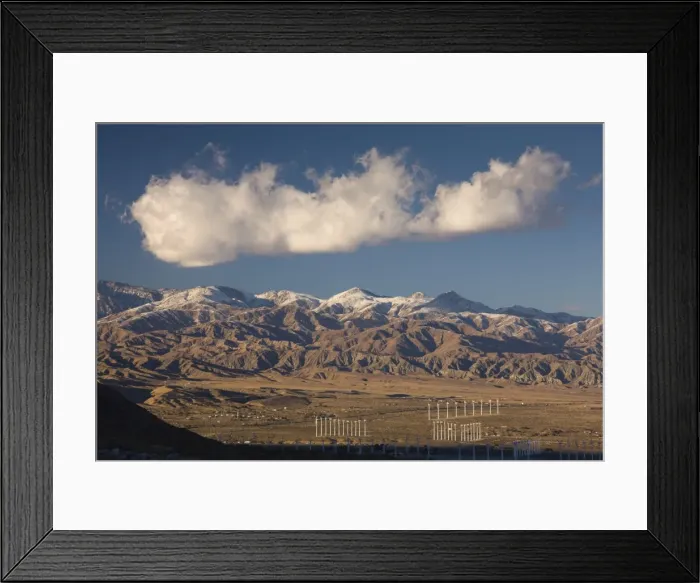 Framed Print : USA, California, Palm Springs, San Bernardino Mountains and wind generators Framed Print : USA, California, Palm Springs, San Bernardino Mountains and wind generators
