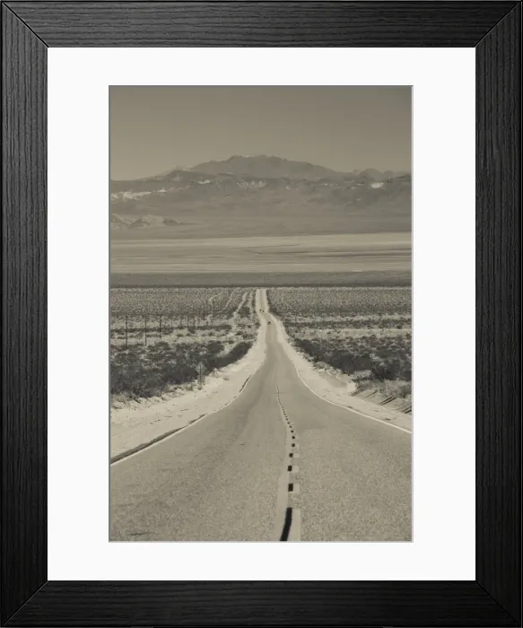 Framed Print : USA, California, Mojave Desert, Amboy Road Framed Print : USA, California, Mojave Desert, Amboy Road