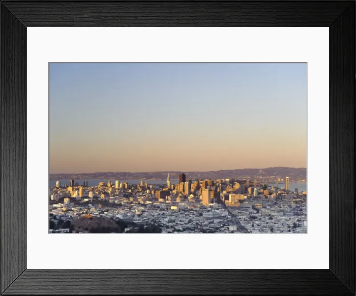 Framed Print : USA, California, San Francisco, Skyline viewed from Twin Peaks Framed Print : USA, California, San Francisco, Skyline viewed from Twin Peaks