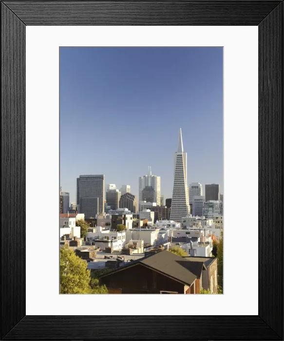 Framed Print : USA, California, San Francisco, Downtown Skyline and Transamerican Pyramid Framed Print : USA, California, San Francisco, Downtown Skyline and Transamerican Pyramid