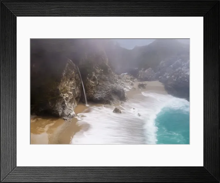 Framed Print : USA, California, Highway 1, Julia Pfeiffer Burns State Park, McWay Waterfall Framed Print : USA, California, Highway 1, Julia Pfeiffer Burns State Park, McWay Waterfall